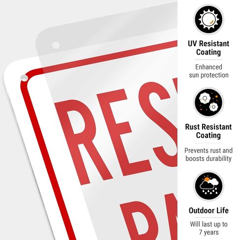 Reserved Parking Unauthorized Vehicles Will Be Towed Sign, | 10x14 Inches, Rust Free .040 Aluminum, Made in USA by Sigo Signs in Kuwait