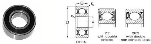KML R24-2RS 1-1/2" x 2-5/8" x .5626 Radial Ball Bearing Double Sealed Bearing in Kuwait