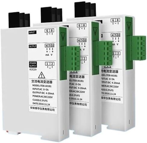 AC Current Transmitter 220V Input Power Output AC0-5A 4-20mA10V Single Three-Phase 194-BS4I(DC AC85-265,0-20mA Out,0-1A in) in Kuwait