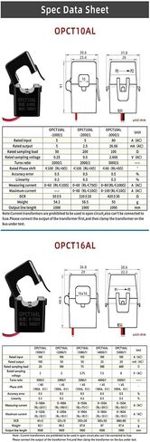 OPCT10ATL محول تيار أساسي مصغر سبليت 5A 20A/333mV 10A 50A/0.707V مستشعر تقسيم التيار المتردد (1000-1 IP67) in Kuwait