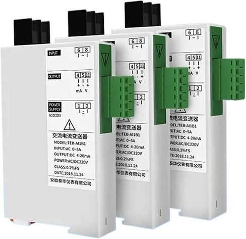 Anti Surge Isolator Output 4-20mA/1-5V Industrial AC Current Sensor 220V 2-Wire Transducer Current Transmitter Taihua(0-5V Out,0-10A in,AC220V Power) in Kuwait