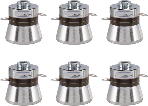 KTELI 6X 60W 40KHz High Conversion Efficiency Ultrasonic Piezoelectric Transducer Cleaner High Performance Acoustic Components, Gray &Silver in Kuwait