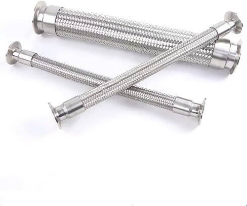 19mm(1/2" DN15) Ferrule50.5mm Tri Clamp Braided Flexible Hose For,Length 1500mm, Tube SS304 in Saudi Arabia