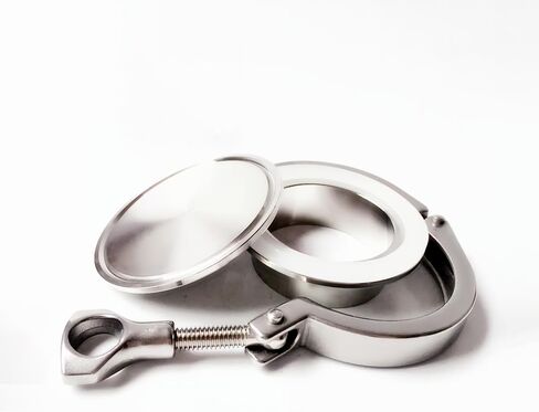 End Cap Set 219mm Pipe OD x 8" Tri Clamp 233mm Ferrule OD SUS 304 End Cap Set in Kuwait