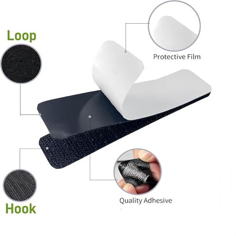 10 Pairs Hook and Loop Tape 2in x 6in(50x150mm), Slef Adhesive Interlocking Strip, Mounting Tape Heavy Duty Adhesion, Picture Hanging Strips Fastener, Double Sided Carpet & Rug Fixation in Kuwait