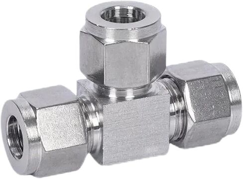 3 4 6 8 10 12 مللي متر 1/8 1/4 3/8 1/2 أنبوب OD Tee 3 طريقة مزدوجة الطويق أنبوب تركيبات T-Type SS304/316L موصل ماسورة من الفولاذ المقاوم للصدأ (SS304,3/4") in Kuwait
