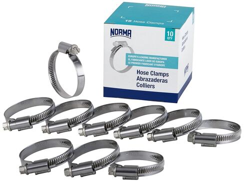 NORMA 01266704021-000-0539 Hose Clamps, 16 mm-27 mm x 9 mm W4 (Pack of 10) in Kuwait