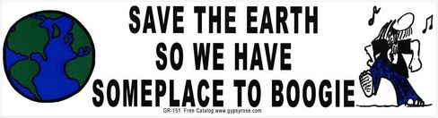 Gypsy Rose Save The Earth So We Have A Place to Boogie - ملصق/ملصق ممتص للصدمات (11.25 بوصة × 3 بوصة) in Kuwait