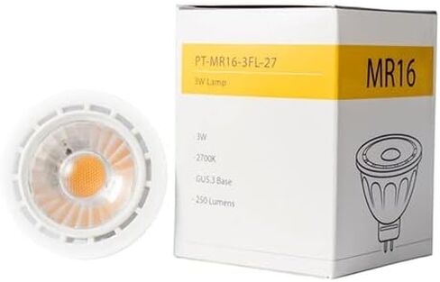 SPW Pro-Trade MR16 LED 3W 250 Lumens 2700K 38 درجة PT-MR16-3FL-27 30,000 ساعة 10-18V الجهد المنخفض 12V لمبة إضاءة المناظر الطبيعية مصباح قابل للتعتيم متعدد الألوان in Kuwait
