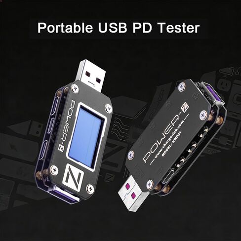 KM001 Power-Z USB تستر Type-C المصغّر USB الفولتميتر الرقمي QC 2.0 QC 3.0 PD الجهد الرقمي الحالي قوة البنك تستر in Kuwait