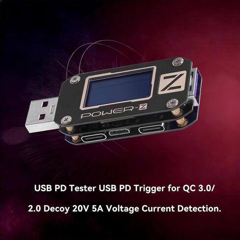 KM001 Power-Z USB تستر Type-C المصغّر USB الفولتميتر الرقمي QC 2.0 QC 3.0 PD الجهد الرقمي الحالي قوة البنك تستر in Kuwait