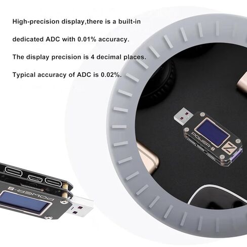 KM001 Power-Z USB تستر Type-C المصغّر USB الفولتميتر الرقمي QC 2.0 QC 3.0 PD الجهد الرقمي الحالي قوة البنك تستر in Kuwait