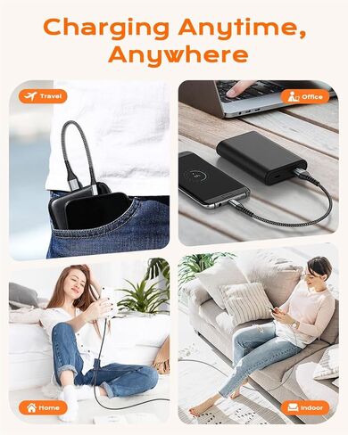 كابل Micro USB، [2 حزمة بطول 2 قدم] كابل USB A إلى Micro USB للشحن السريع وسلك نقل البيانات متوافق مع Fire TV Stick وKindle وبنك الطاقة والهاتف الذكي والكمبيوتر اللوحي والكاميرا in Kuwait