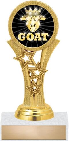 Crown Awards 6.25" G.O.A.T. Gold Starbeam Trophy in Kuwait