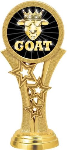 Crown Awards 6.25" G.O.A.T. Gold Starbeam Trophy in Kuwait