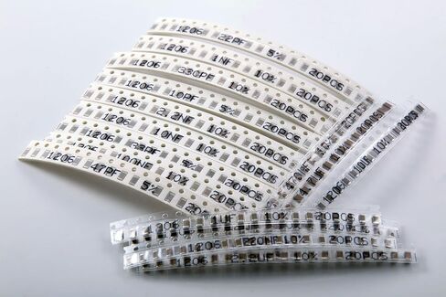 مجموعة مكثفات Chanzon 1206 SMD 16 قيم * 20 قطعة = 320 قطعة 10pF-22uF - 10V-50V تشكيلة سيراميك MLCC لمشاريع الإلكترونيات ذاتية الصنع in Kuwait