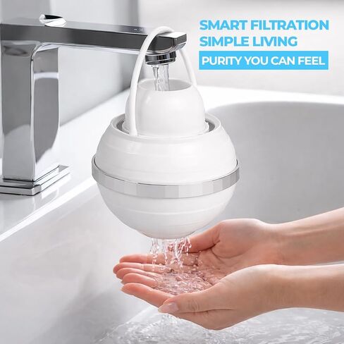Bath Filter - 10 Stages Bath Filter for Tub - 3000 Gallon Bath Water Filter - Advanced Contaminant Removal & pH Balancing Feature - Enhances Skin, Hair & Nail Health for a Radiant Look in Kuwait
