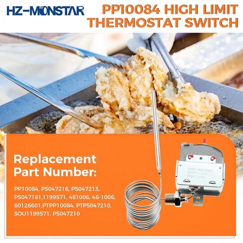 PP10084 مفتاح مقلاة ترموستات عالي الحد Lchmo5030 متوافق مع مقلاة بيتكو، صندوق أشياء MPT بخيط 1/4 بوصة، 450 درجة فهرنهايت/230 درجة مئوية مناسب لسلامة الحد الأقصى لـ VF35 MGII SG14 35C 45C+ 18S 18 E500D in Kuwait