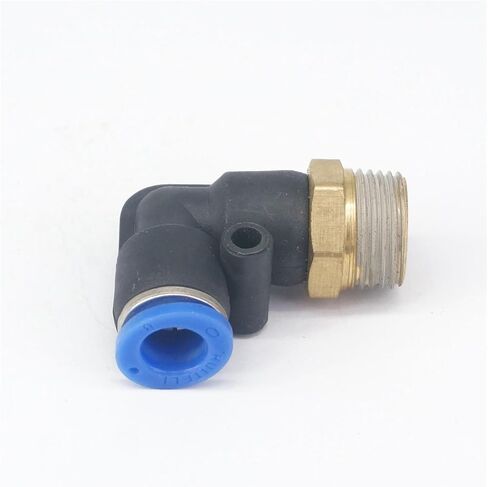 5pc 3/8" Male to Fit Tube O/D 8mm Pneumatic Elbow Push In Connector Union Quick Release Air Fitting Plumbing in Kuwait