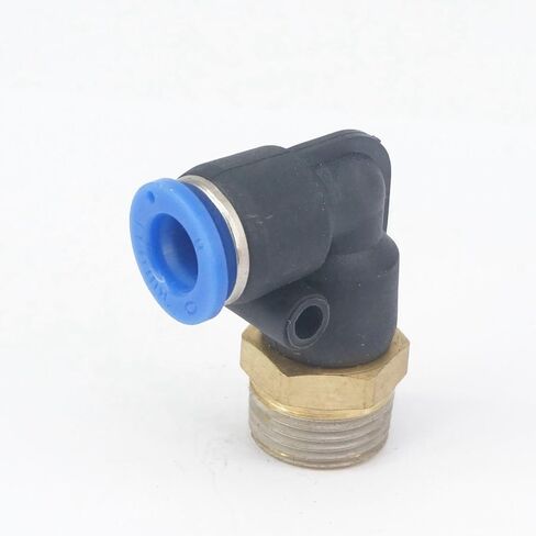 5pc 3/8" Male to Fit Tube O/D 8mm Pneumatic Elbow Push In Connector Union Quick Release Air Fitting Plumbing in Kuwait