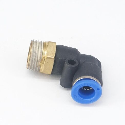 5pc 3/8" Male to Fit Tube O/D 8mm Pneumatic Elbow Push In Connector Union Quick Release Air Fitting Plumbing in Kuwait