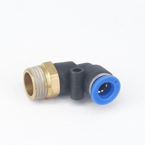 5pc 3/8" Male to Fit Tube O/D 8mm Pneumatic Elbow Push In Connector Union Quick Release Air Fitting Plumbing in Kuwait