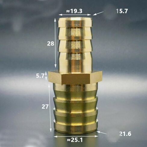 25mm Turn To 19mm 3/4" Hose Hosetail Straight Reducing Reducer Adapters Transfer Brass Pipe Fitting Water Gas Oil in Kuwait