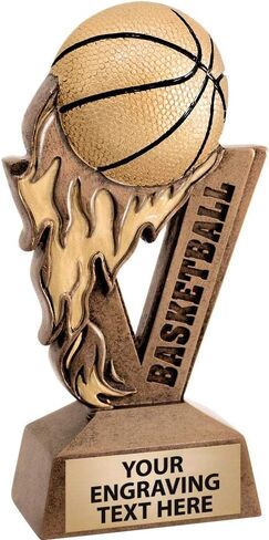 Crown Awards 6" Fireball Basketball Trophies, Custom Engraved Basketball Trophy Award in Kuwait