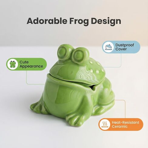 2 Pieces Ashtray with Lid,Windproof Tabletop Ceramic Cigarette Ash Tray for Outside or Inside, Crab and Frog Hallway Decor in Kuwait