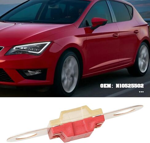 2pcs Car Spiral Red 50A Fuses N10525502 Compatible with Audi A1 A3 Compatible with Passat in Kuwait