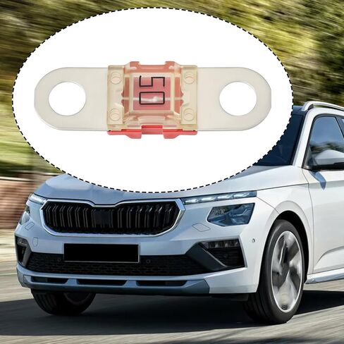 2pcs Car Spiral Red 50A Fuses N10525502 Compatible with Audi A1 A3 Compatible with Passat in Kuwait