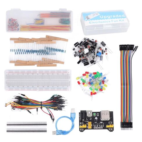 Electronics Component Kit, 400 Assorted Components with Power Module USB Cable, Assorted Electronics Kit, Complete for R3 Prototyping, for Students, Hobbyists, DIY Projects in Kuwait