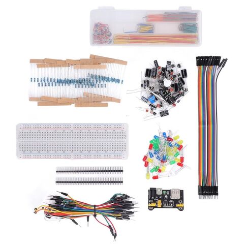 Electronics Component Kit, 400 Assorted Components with Power Module USB Cable, Assorted Electronics Kit, Complete for R3 Prototyping, for Students, Hobbyists, DIY Projects in Kuwait