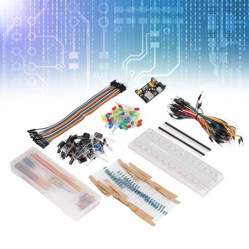 Electronics Component Kit, 400 Assorted Components with Power Module USB Cable, Assorted Electronics Kit, Complete for R3 Prototyping, for Students, Hobbyists, DIY Projects in Kuwait