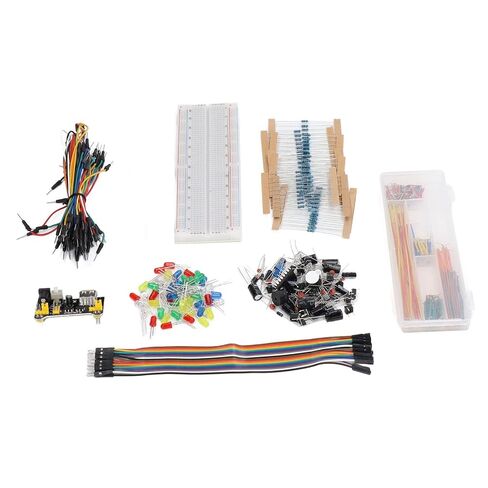 Electronics Component Kit, 400 Assorted Components with Power Module USB Cable, Assorted Electronics Kit, Complete for R3 Prototyping, for Students, Hobbyists, DIY Projects in Kuwait
