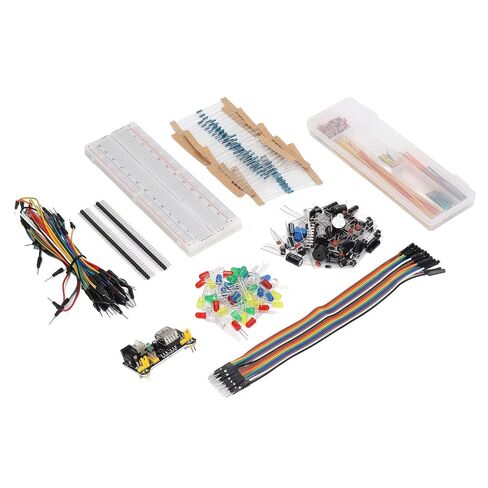 Electronics Component Kit, 400 Assorted Components with Power Module USB Cable, Assorted Electronics Kit, Complete for R3 Prototyping, for Students, Hobbyists, DIY Projects in Kuwait