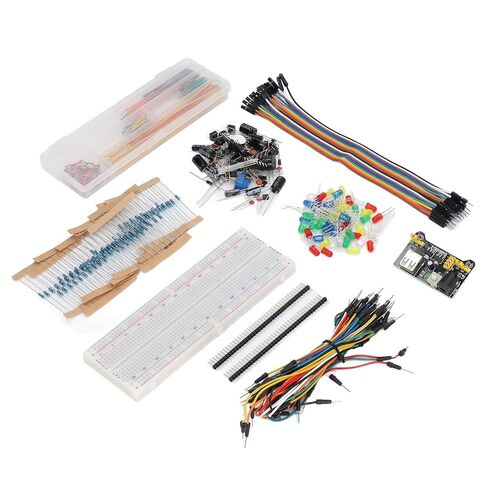 Electronics Component Kit, 400 Assorted Components with Power Module USB Cable, Assorted Electronics Kit, Complete for R3 Prototyping, for Students, Hobbyists, DIY Projects in Kuwait