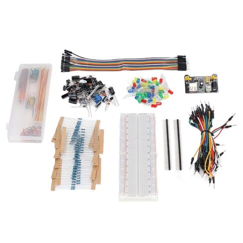 Electronics Component Kit, 400 Assorted Components with Power Module USB Cable, Assorted Electronics Kit, Complete for R3 Prototyping, for Students, Hobbyists, DIY Projects in Kuwait
