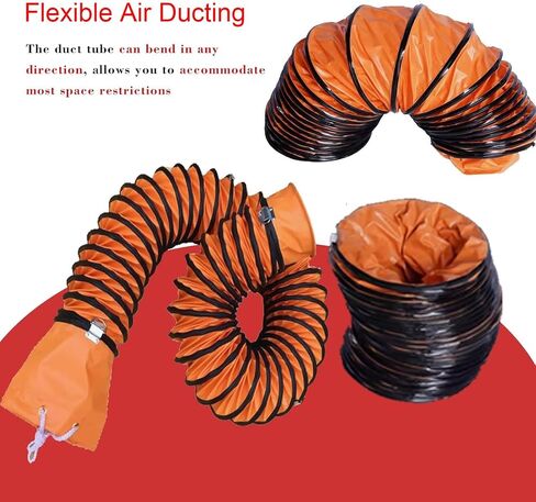 خرطوم أنابيب PVC مرن مقاس 8-36 بوصة - خرطوم أنابيب مروحة عادم منفاخ قابل للتعديل لسهولة التخزين وتدفق الهواء الأمثل (L2mxID650mm) in Kuwait