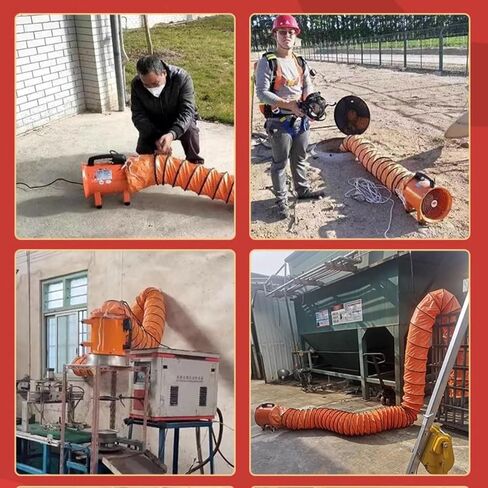خرطوم أنابيب PVC مرن مقاس 8-36 بوصة - خرطوم أنابيب مروحة عادم منفاخ قابل للتعديل لسهولة التخزين وتدفق الهواء الأمثل (L2mxID650mm) in Kuwait