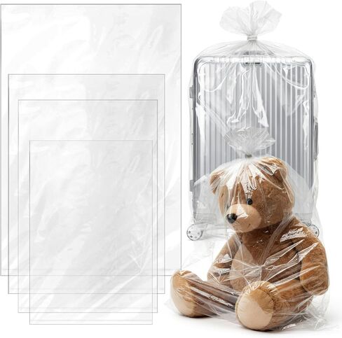 Tebery 20 Pcs Extra Large Plastic Storage Bags, Clear Dustproof Furniture Luggage Covers for Moving, Reusable Heavy Duty Storage Moving Bags for Chair Clothes Suitcase, 4 Size in Kuwait