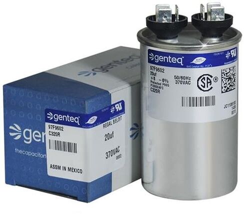 GE/Genteq Z97F9602 / 97F9602-20 فائق التوهج MFD 370 فولت VAC Genteq مكثف تشغيل مستدير بديل in Kuwait
