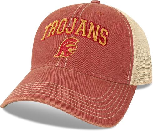 قبعة بيسبول مرخصة رسميًا من الرابطة الوطنية لرياضة الجامعات (NCAA)، USC Trojans، قبعة خفيفة الوزن للرجال والنساء، سائق الشاحنة القديم المفضل قابل للتعديل (OFA)، سائق شاحنة كاردينال، مقاس واحد يناسب الجميع، إغلاق بشريط خلفي in Kuwait