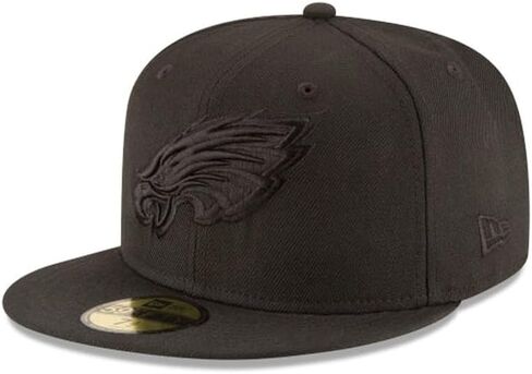 قبعة New Era NFL 59FIFTY Philadelphia Eagles باللون الأسود على مجموعة أصلية سوداء مناسبة لكرة القدم في الملعب in Kuwait