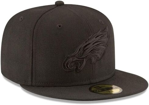 قبعة New Era NFL 59FIFTY Philadelphia Eagles باللون الأسود على مجموعة أصلية سوداء مناسبة لكرة القدم في الملعب in Kuwait