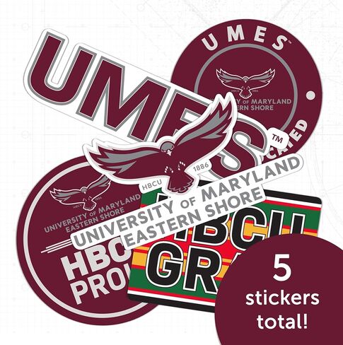 ملصق صبار الصحراء بجامعة ميريلاند الشرقية شور ملصق UMES ملصق صقور الفينيل شارات الكمبيوتر المحمول زجاجة ماء سجل قصاصات السيارة (T2-HBCU B) in Kuwait