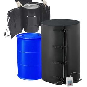 High-Performance Insulated Drum Heating Blanket, Waterproof Oxford Fabric, 4000W Metal Heater for 55 & 275 Gallon Drums, Fixed Internal Thermostat, Energy Efficient, Black 55gal/200l in Saudi Arabia