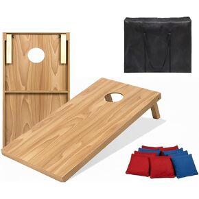 Cornhole Set, Cornhole Boards with 8 Bean Bags,Portable Game Set for Travel Home Office Recreation Tailgate in Saudi Arabia