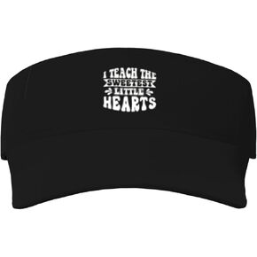 I Teach The Sweetest Little Hearts Sunscreen Visor Hat for Women Men Empty Top Tennis Baseball Cap Black Cool Funny Sun Caps Adjustable Golf Hats in Kuwait