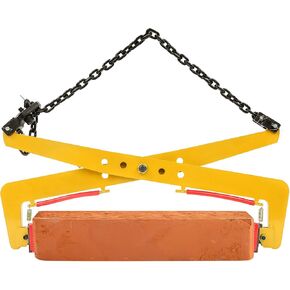 مشبك رفع الحجر شديد التحمل، مشبك رافع مقص 14-35 بوصة، مشبك سحب البليت بسلسلة، سعة 800 كجم/1764 رطل، سبائك فولاذية، ظرف مطاطي غير قابل للانزلاق، لاستخدام موقع بناء الأخشاب الحجرية in Kuwait